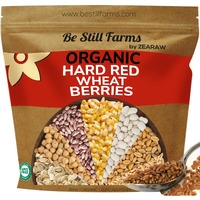 Be Still Farms Organic Hard Red Wheat Berries (4.8Lb) - Healthy Diet Whole Grains Bulk - Ideal For Soups, Salads, Flour, Bread - High In Fiber & Protein | Usa Grown | Usda Certified | Vegan | Non-Gmo