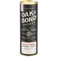 Scotch Whisky Barrel Aged Coffee, Colombia Single Origin Washed Whole Coffee Bean, Medium Roast W/Flavor Notes Of Milk Chocolate, Raspberry, Honey, Silky Scotch By Oak & Bond Coffee Co. - 10Oz.