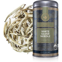 Teabloom Organic White Silver Needle Loose Leaf Tea, Rare Usda Organic White Tea With Delicate Honeysuckle Notes, 2.12 Oz/60 G Canister Makes 35-50 Cups