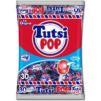 Tutsi Pop La Original Mexican Candy Pops With Cherry Flavor With Tutti Frutti Gum Center, 21.2 Oz