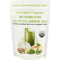 Cherie Sweet Heart Mushroom Matcha Drink Mix, 40 Servings, 4.23 Ounces, Japanese Matcha Green Tea Powder With Lions Mane Mushroom, Astragalus, Ginger, Organic Green Tea