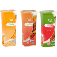 Great Value Drink Mix, Sugar Free, Early Rise Orange, Orange Strawberry Banana And Strawberry Watermelon A Bundle Of 3 Flavor Canisters. (Canister Designs May Vary)