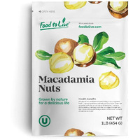 Food To Live Whole Macadamia Nuts, 1 Pound - Non-Gmo Verified, Raw, Unsalted, Unroasted, Keto Friendly, Kosher, Vegan, Bulk, Great As Snack And For Baking, Good Source Of Manganese, Thiamin, & Copper