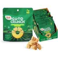 Dole Good Crunch Pineapple Dried Fruit Bites, Gluten Free & Vegan Snack, 0.5 Ounce (Pack Of 12)