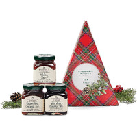 Stonewall Kitchen Winter 3 Piece Jam Tree Gift Set And Gift Box