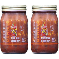 All-Natural Black Bean And Corn Salsa By Dennis Gourmet | This Fresh, Hearty Restaurant Salsa Is Low Sugar, Low Cal, Low Carb, Low Sodium, And Gluten Free! (2-Pack)
