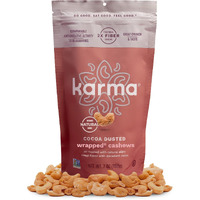 Cocoa Dusted Wrapped Whole Cashews By Karma Nuts, Lightly Sweetened, Air Roasted With Natural Skins, 2X More Fiber, Peanut-Free Facility, Kosher, Everyday Nut Snack, 7Oz Resealable Bag