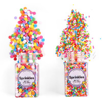 Rainbow Sprinkles, Confetti Sprinkles, Round Sprinkles, Rainbow Sprinkles For Cake Decorating, Chocolate, Cupcake, Candy Sprinkles, And Ice Cream Toppings. (120G/4.2Oz)