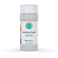 Ocreme Sanding Sugar For Cookie Decorating - Eye-Catching White Sugar Crystals For Unique Cake Toppings - Extra Sugar For Cake Toppings, Cupcakes And Cookies - Ideal Decoration Solution - 4 Ounce, White
