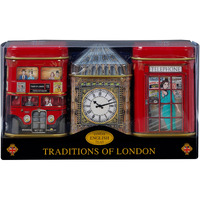 British London Sights Tea Tins With Fine English Breakfast Tea, British Souvenir, Big Ben, Uk Foods (Loose Leaves)