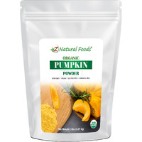 Z Natural Foods Organic Pumpkin Powder - Pure Powdered Pumpkin For Delicious Pumpkin Spice Latte, Baking, Smoothies, Juice, Puree - Dried Sweet Vegan Pumpkin Powder, Gluten Free, Kosher, 5 Lbs
