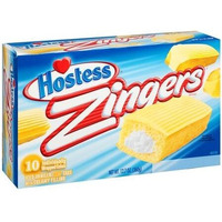 Hostess Zingers Vanilla Cakes 10 Cakes (2 Boxes)