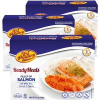 Kosher Salmon Fillet Fish, Parve Mre Meal Ready To Eat, Protein Food (3 Pack) Prepared Entree Fully Cooked, Shelf Stable Microwave Dinner - Travel Military Camping, Emergency Survival Prepping Supply