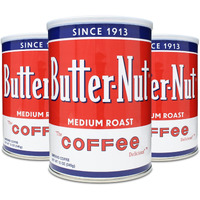 Butter-Nut Original Blend Ground Coffee, Medium Roast, 12 Ounce Steel Can (Pack Of 3)