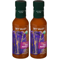Sky Valley Thai Peanut Sauce - Gluten Free Peanut Sauce, Mild Heat, Authentic Flavor, Organic, Vegan, Non Gmo, Gluten Free, Peanut Sauce For Spring Rolls- 14 Oz, 2-Pack