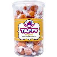 Fairtime Adams & Brooks Taffy Bulk Pink Candy For Candy Buffets, Tangerine Taffy, Tangerine Candy, Bulk Candy, Pinata Candy, Individually Wrapped Candy - Kosher Candy, 21 Ounce Tub