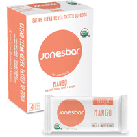 Jonesbar (Mango Almond, 4 Count (Pack Of 1)), Usda Organic Fruit & Nut Bar, Non-Gmo, Kosher, Vegan, Gluten Free, Simple Snack Bar