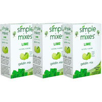 Simple Mixes Natural Gelatin Dessert, Lime, Healthy Snacks, Lactose, Fat & Gluten Free, Kosher, 3.1 Oz Per Package, 3 Count