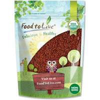 Food To Live - Organic Red Quinoa, 3 Pounds Non-Gmo, Whole Grain, Kosher, Vegan, Sirtfood, Bulk. Rich In Essential Amino Acids, Protein. Quick-Cooking Grain. Great Replacement For Rice, Pastas.