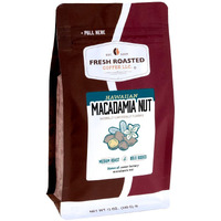 Fresh Roasted Coffee, Hawaiian Macadamia Nut Flavored Coffee, 12 Oz, Medium Roast, Kosher, Ground