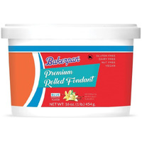 Bakerpan Premium Rolled Blue Fondant For Cake Decorating - 1 Pound, Vanilla Flavor
