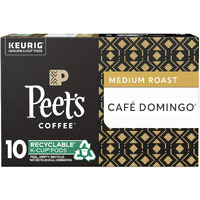 Peets Coffee Caf   Domingo K-Cup Coffee Pods For Keurig Brewers, Medium Roast, 10 Pods