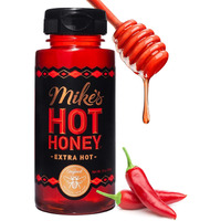 Mike's Extra Hot Honey, America's #1 Brand Of Hot Honey, Spicy Honey, All Natural 100% Pure Honey Infused With Chili Peppers, Gluten-Free, Paleo-Friendly (10Oz Bottle, 1 Pack)