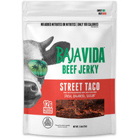 Baja Vida Street Taco Beef Jerky - Sweet And Spicy Beef Jerky Snack Packs, Healthy Jerky, Gluten-Free, All-Natural Beef, No Msg, Made In The Usa - 2.5 Oz Bags (Pack Of 4)