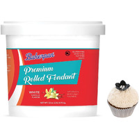 Bakerpan Premium Rolled White Fondant For Cake Decorating - 2 Pounds, Vanilla Flavor