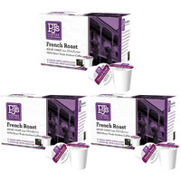 Pj's Coffee French Roast Single Serve Cups - Bold & Rich Flavor - 12 Count (Pack Of 3)
