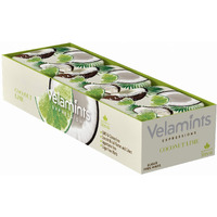 Velamints Sugar Free Mints - Breath Mints Tin Expressions Coconut Lime - Aspartame-Free Sweetened With Stevia, 20 Gram (Pack Of 6 Tins)
