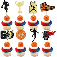 24 Pack Basketball Cupcake Toppers Basketball Player Basketball Apparel Cupcake Picks Baby Shower Basketball Players Sports Theme Birthday Party Cake Decorations Supplies