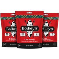 Boikeys Biltong | South African Style Beef Jerky. Gluten Free. No Sugar. Keto Friendly. (Chili, 3 Pack - 2 Ounce Pouches)