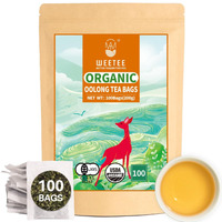 Wt Weetee Organic Oolong Tea Bags, Usda Organic Oolong Tea 100 Count, Mild & Refreshing, Natural Caffein, Unsweetened Healthy Tea Bag