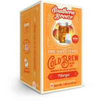 Southern Breeze Cold Brew Sweet Tea Mango Iced Tea With Black Tea And Zero Carbs Zero Sugar, 20 Individually Wrapped Tea Bags Southern Sweet Tea Iced Tea Beverage