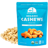 Mavuno Harvest Organic Direct Trade Premium Whole Cashews, Dry Roasted Cashews, 1 Pound