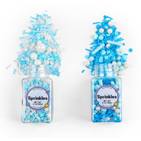 Edible Blue Sprinkles For Cake Decorating, Snowflake Sprinkles, Edible Stars, Sprinkle Mix For Cupcake Toppers, Ice Cream Toppings, Celebrations Wedding Baby Shower Birthday Party.(120G/4.2Oz)