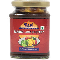 Rani Mango Lime Chutney (Indian Preserve) 10.5Oz (300G) Glass Jar, Ready To Eat, Vegan ~ Gluten Free, All Natural, Non-Gmo