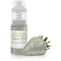 Tinker Dust - Soft Olive (4G, 1X Mini Pump) Edible Glitter For Desserts, Beverages, Cupcakes, Cake Pops And Cookies By Bakell
