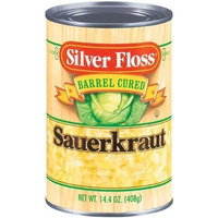Silver Floss Barrel Cured Sauerkraut 14.4Oz Can (Pack Of 6) (Choose Flavor Below) (Original)