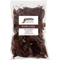 8Oz Puya Dried Whole Chile Peppers, Pulla Chili Seco Pods For Authentic Mexican Food, Heat-Sealed Resealable Bag By 1400S Spices