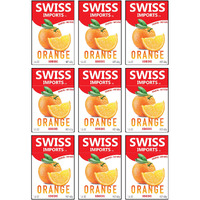 Swiss Imports Sugar Free Bonbons Hard Candy Drops, Orange, 1.4 Oz/40G Box, 9 Pack