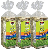 Only Kosher Candy Ultra Thin Whole Spelt Cakes Squares, (Pack Of 3)