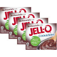Jell-O Chocolate Cook & Serve Pudding & Pie Filling 3.4 Oz (96G) 4-Pack