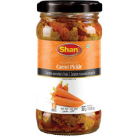 Shan Carrot Pickle 10.58 Oz (300G) - Pickled Carrot In Oil - Rich Blends Of Spices - Perfect Accompaniment To Everyday Meals - Suitable For Vegetarians - Airtight Pet Jar