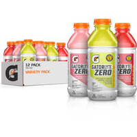 Gatorlyte Zero Variety Pack, Zero Sugar Hydration, 20 Fl Oz (Pack Of 12)
