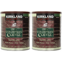 Kirkland Signature 100% Colombian Coffee Supremo Bean Dark Roast-Fine Grind (Family Bundle)