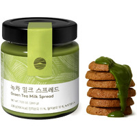 Osulloc Green Tea Milk Spread (7.05 Oz, 200G), Made Of Finest Matcha From Jeju Island, Matcha-Infused Spreads