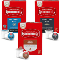 Community Coffee Variety Pack 72 Count Coffee Pods, Medium, Dark Roast And Flavored, Compatible With Keurig 2.0 K-Cup Brewers, 24 Count (Pack Of 3)