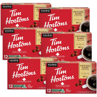 Tim Hortons Original Blend, Medium Roast Coffee, Single-Serve K-Cup Pods Compatible With Keurig Brewers, 72Ct K-Cups, 12 Count (Pack Of 6)